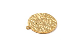 copy of Pendentif 15mm acier argent texturé