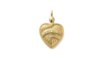 copy of Pendentif coeur en acier plaqué or 18K