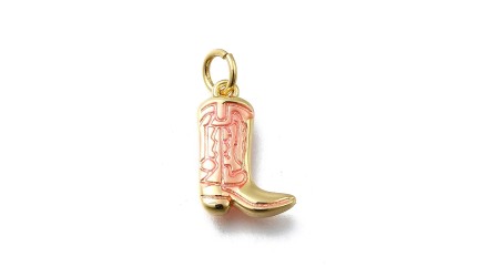 copy of Pendentif ourson en laiton plaqué or 18k strass zircon