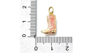 copy of Pendentif ourson en laiton plaqué or 18k strass zircon