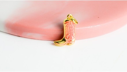 copy of Pendentif ourson en laiton plaqué or 18k strass zircon
