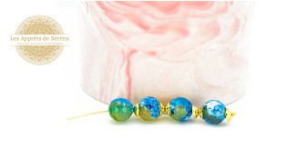 copy of Perles à facettes 10mm agate naturelle teintée bleue