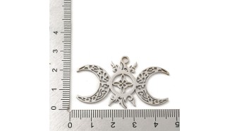 copy of Pendentif triple lune acier plaqué or 18k