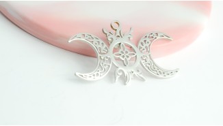 copy of Pendentif triple lune acier plaqué or 18k