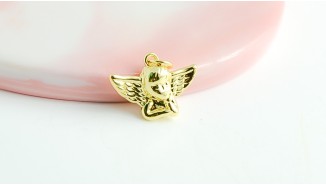 copy of Pendentif 3D ange en laiton plaqué or 18k