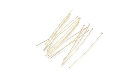 Clous tête plate 50mm en acier 304 doré 18K par lot de de 50