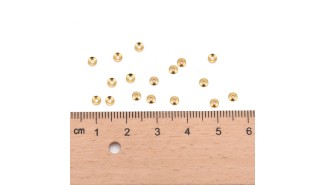 Coupelles pour perles 3mm en laiton doré pour intercaler des perles