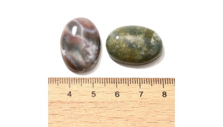 Cabochon ovale 25x18mm en agate indienne naturelle pour support bijoux