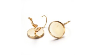 copy of Dormeuses supports cabochons 10mm en acier 304 argent