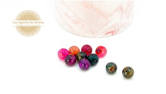 copy of Perles à facettes 10mm agate naturelle teintée bleue
