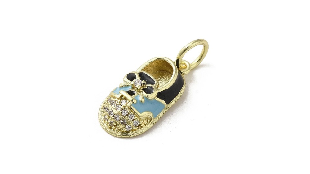 pendentif chaussure bleu