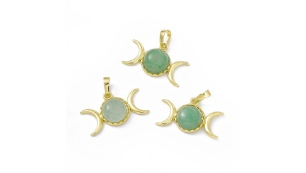 pendentif aventurine triple lune
