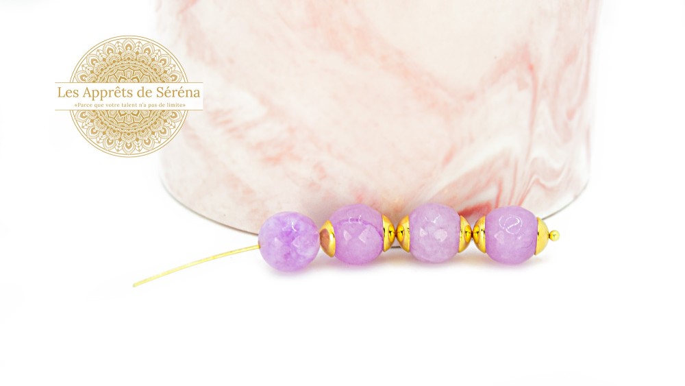 perle 10mm jade mauve