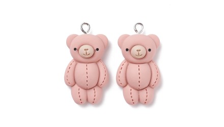 Craque pour les pendentifs oursons roses, tendance et décalés pour DIY