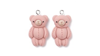 Craque pour les pendentifs oursons roses, tendance et décalés pour DIY
