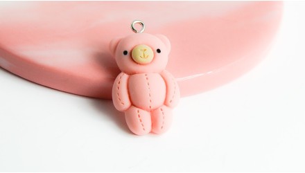 pendentif ourson rose