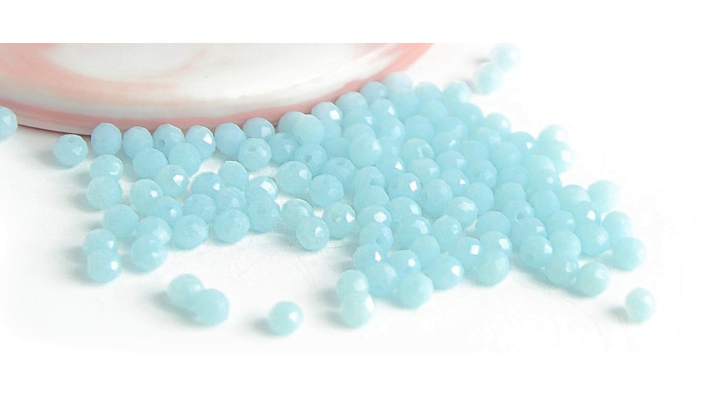 copy of 50 Perles abaques à facettes 8x6mm bleu opale