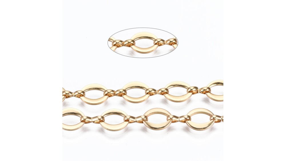 chaîne maille fantaisie or