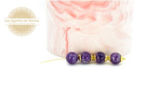 perle améthyste 10mm lisses