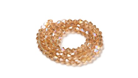 copy of Perles  toupies à facettes 3x3.5mm transparent AB