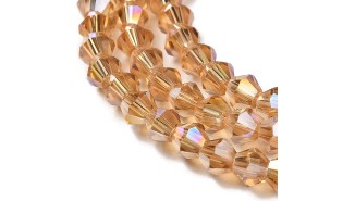 copy of Perles  toupies à facettes 3x3.5mm transparent AB