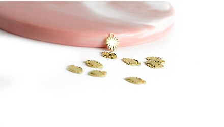 copy of Petit Petit pendentif rond 7mm acier plaqué or 18k plaqué or 18k