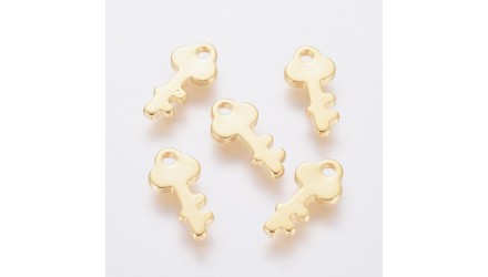 Pendentif clés en acier inoxydable plaqué or 18k x 10