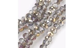copy of Perles  toupies à facettes 3x2.5mm rose AB toupie verre 2mm perle à facettes roses