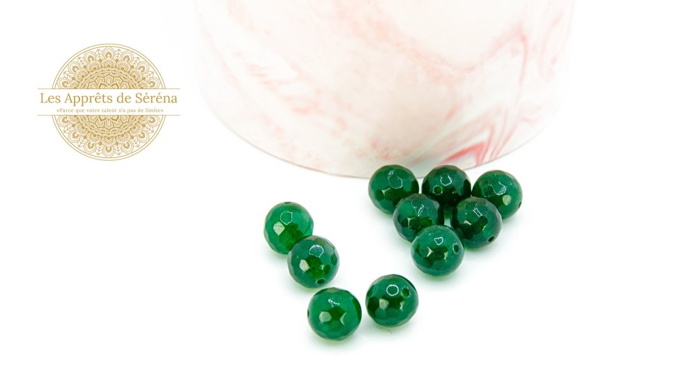 perle jade verte 10mm
