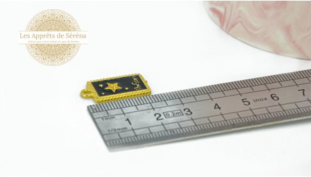 pendentif émaillé noir