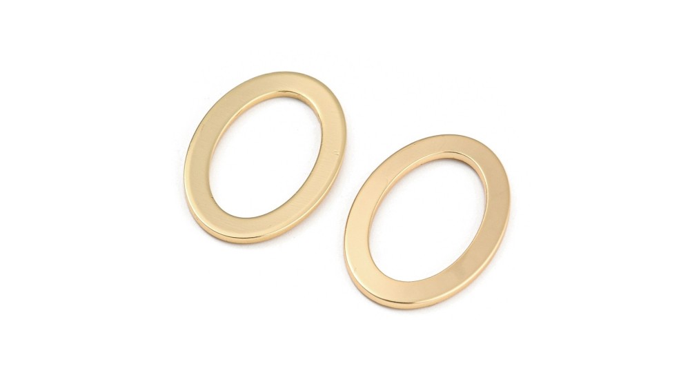 anneau connecteur ovale 18k