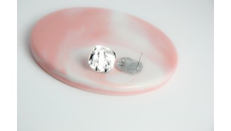copy of Puce d'oreille martelée en laiton plaqué or 18k