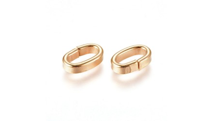 Connecteurs anneaux ovales 9.5mm en acier 304 doré création bijoux