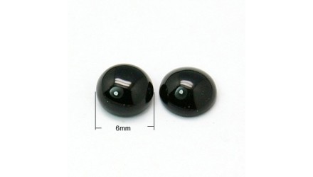 agate noire 6mm