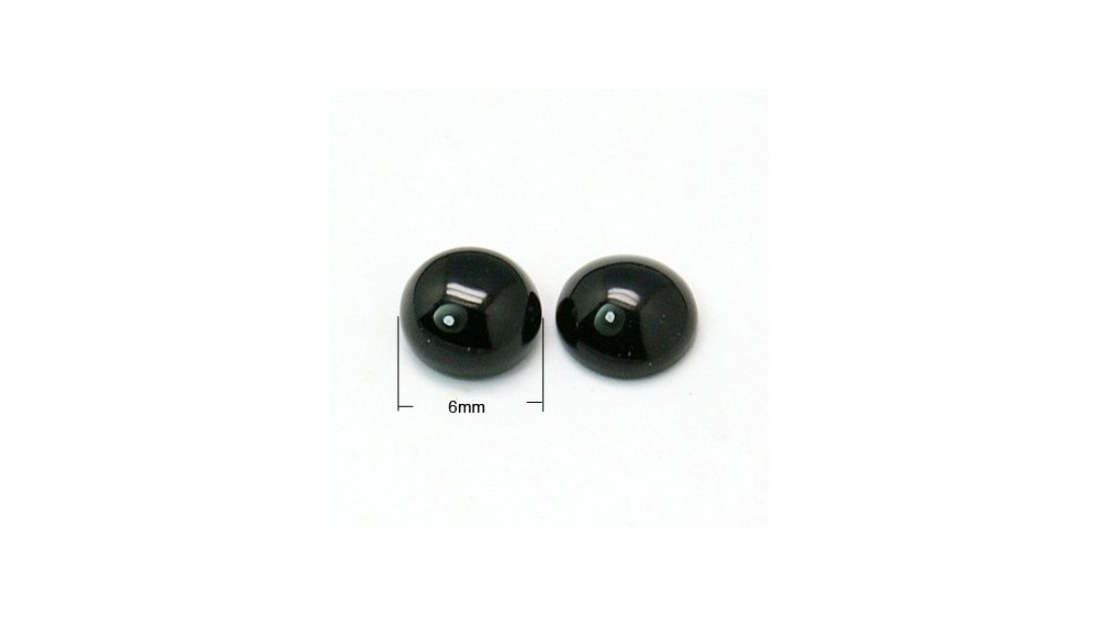 agate noire 6mm