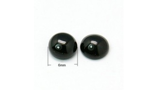 agate noire 6mm