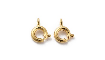 Fermoir à ressort 8mm en laiton
