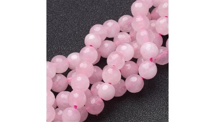 30 Perles rondes 6mm en quartz rose naturel pour création DIY