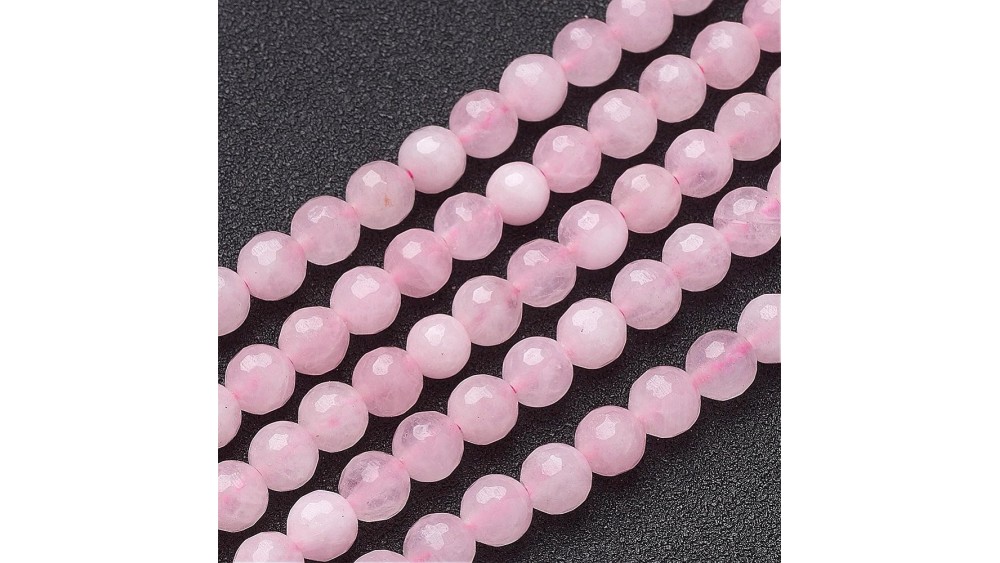 30 Perles rondes 6mm en quartz rose naturel pour création DIY
