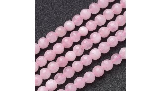 30 Perles rondes 6mm en quartz rose naturel pour création DIY