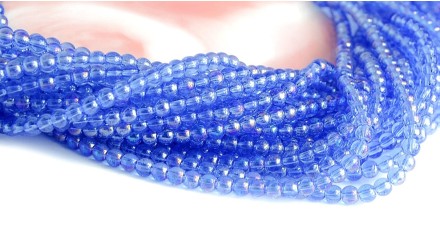 Perles rondes 4mm bleu
