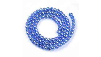 Perles rondes 4mm bleu glacier