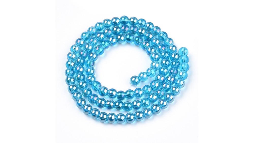 Créez des bijoux uniques avec nos perles  bleu turquoise transparente