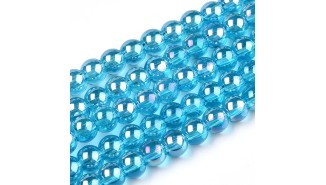 Créez des bijoux uniques avec nos perles  bleu turquoise transparente