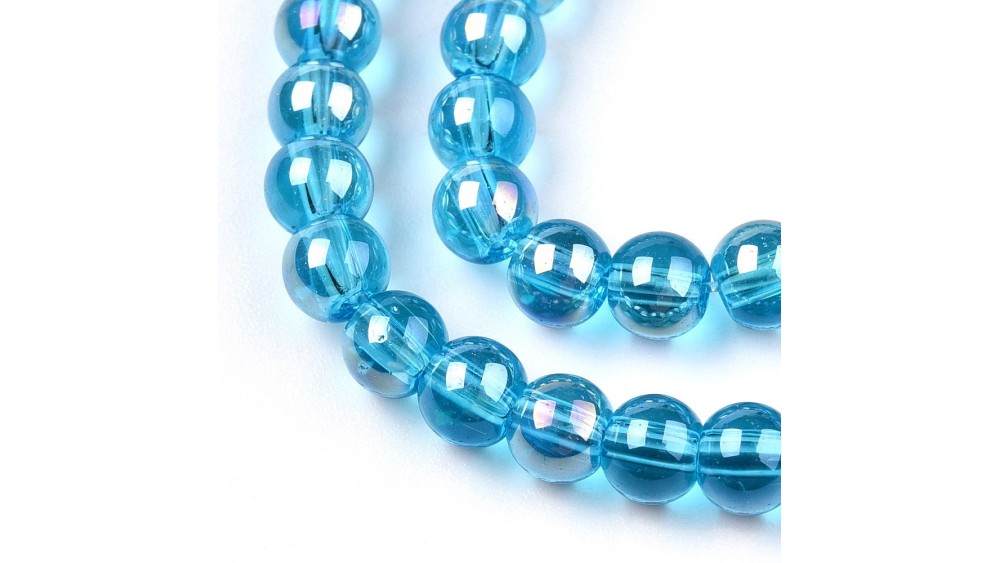 Créez des bijoux uniques avec nos perles  bleu turquoise transparente