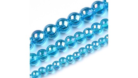 Créez des bijoux uniques avec nos perles  bleu turquoise transparente