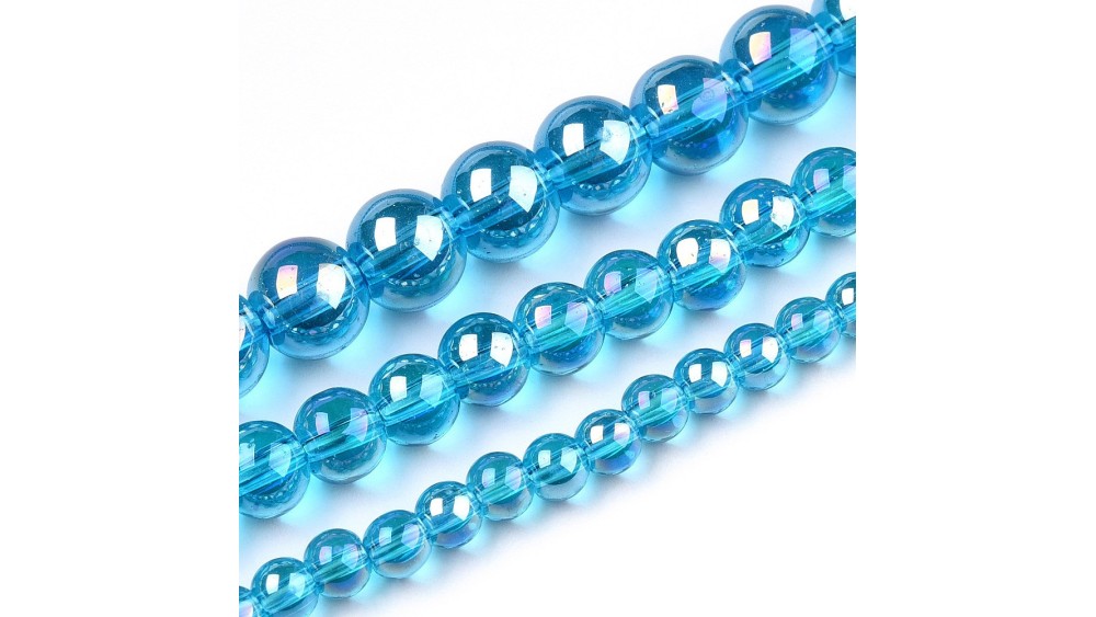 Créez des bijoux uniques avec nos perles  bleu turquoise transparente