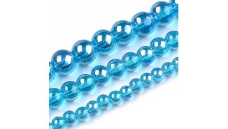 Créez des bijoux uniques avec nos perles  bleu turquoise transparente