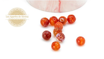 10mm agate craquelée teintée