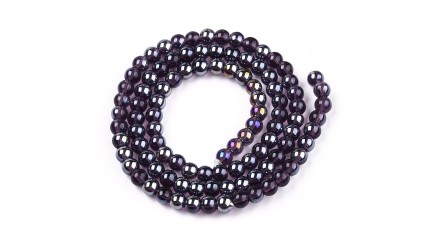Perles rondes 4mm violet